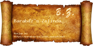 Barabás Zelinda névjegykártya